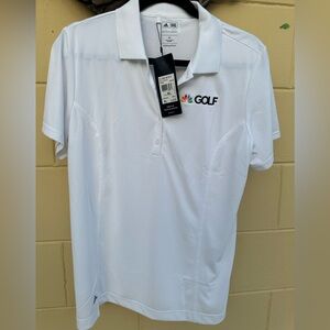 adidas White Golf Polo with NBC GOLF Embroidery - XL